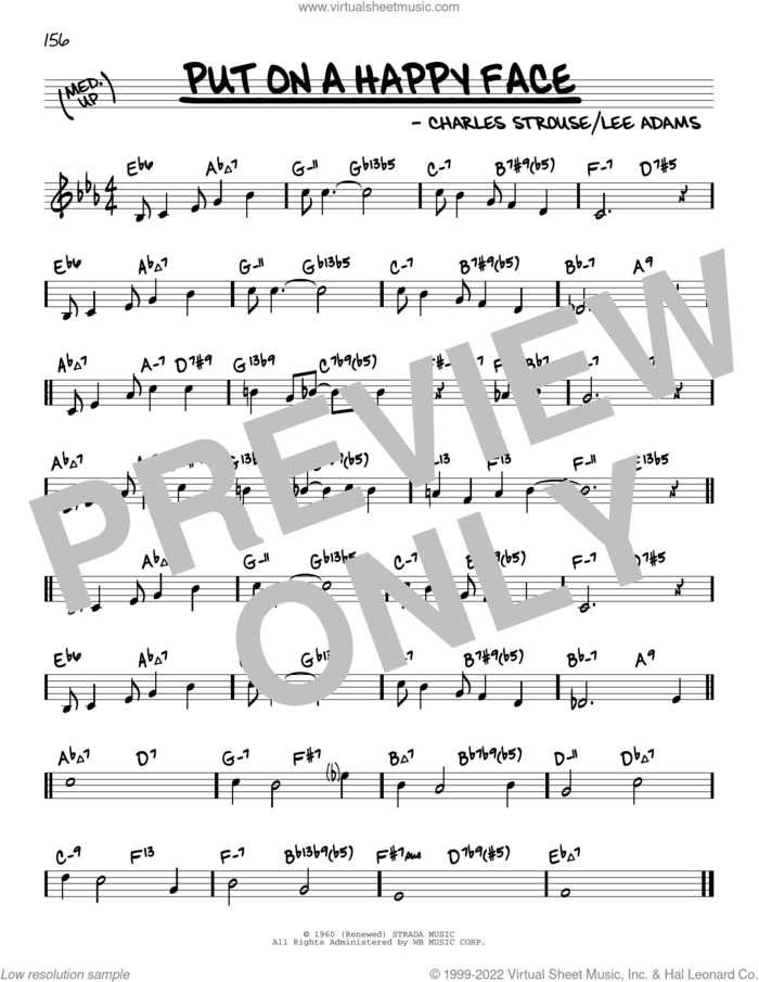 Put On A Happy Face (arr. David Hazeltine) sheet music for voice and other instruments (real book) by Charles Strouse, David Hazeltine and Lee Adams, intermediate skill level
