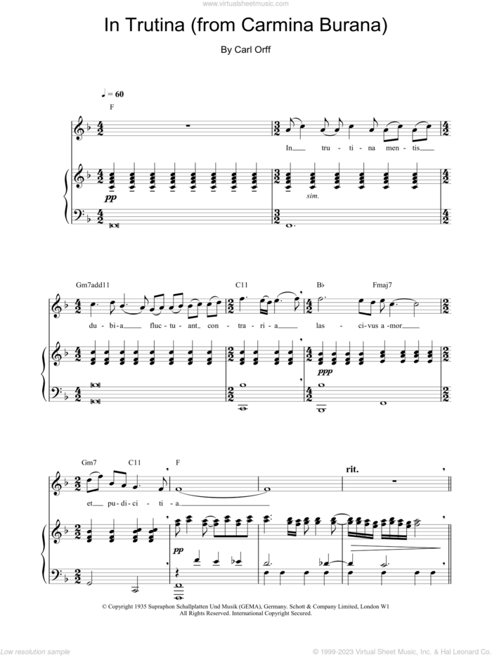 In Trutina sheet music for voice, piano or guitar by Charlotte Church, intermediate skill level