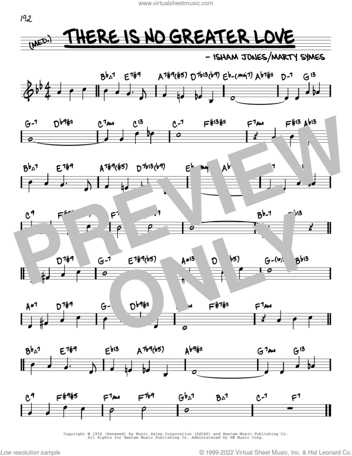 (There Is) No Greater Love (arr. David Hazeltine) sheet music for voice and other instruments (real book) by Isham Jones, David Hazeltine and Marty Symes, intermediate skill level