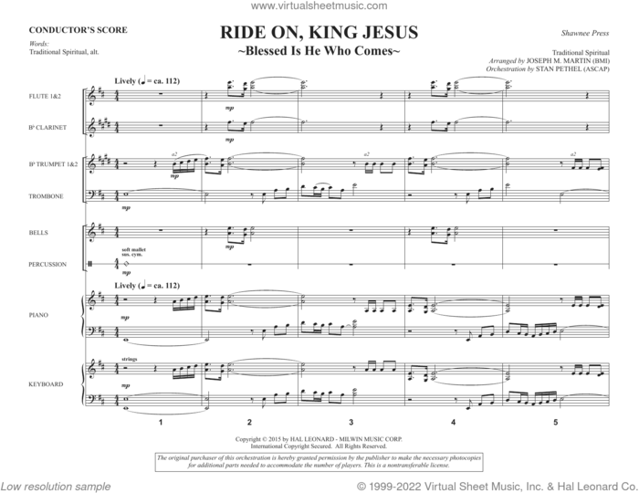 Ride On, King Jesus (arr. Joseph M. Martin) (Consort) (COMPLETE) sheet music for orchestra/band (Consort) by Joseph M. Martin and Miscellaneous, intermediate skill level