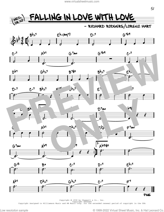 Falling In Love With Love (arr. David Hazeltine) sheet music for voice and other instruments (real book) by Richard Rodgers, David Hazeltine, Lorenz Hart and Rodgers & Hart, intermediate skill level