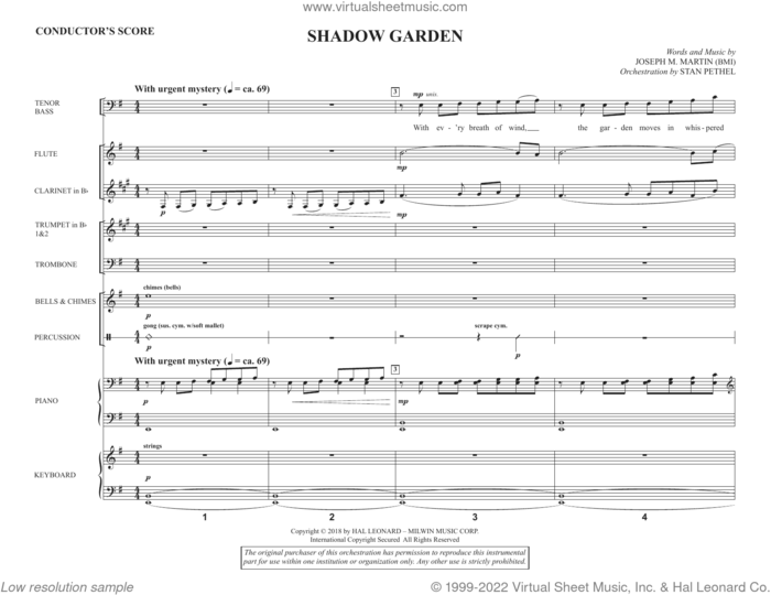 Shadow Garden (Consort) (COMPLETE) sheet music for orchestra/band (Consort) by Joseph M. Martin, intermediate skill level
