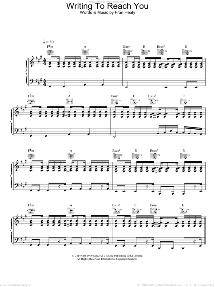 Writing To Reach You sheet music for voice, piano or guitar by Merle Travis, intermediate skill level