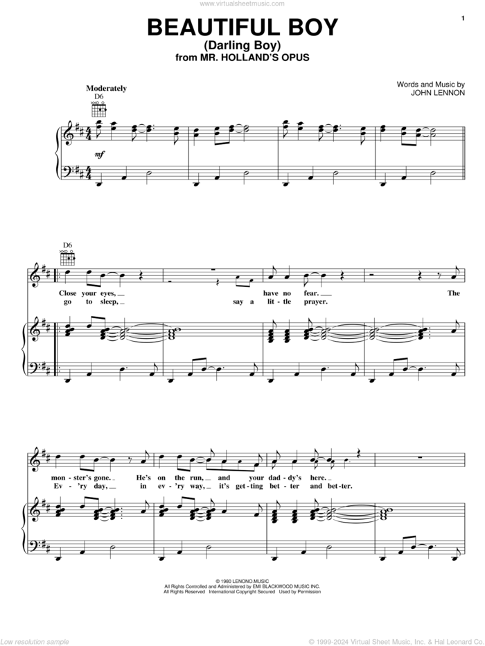 John Lennon - Woman - Sheet Music For Alto Saxophone