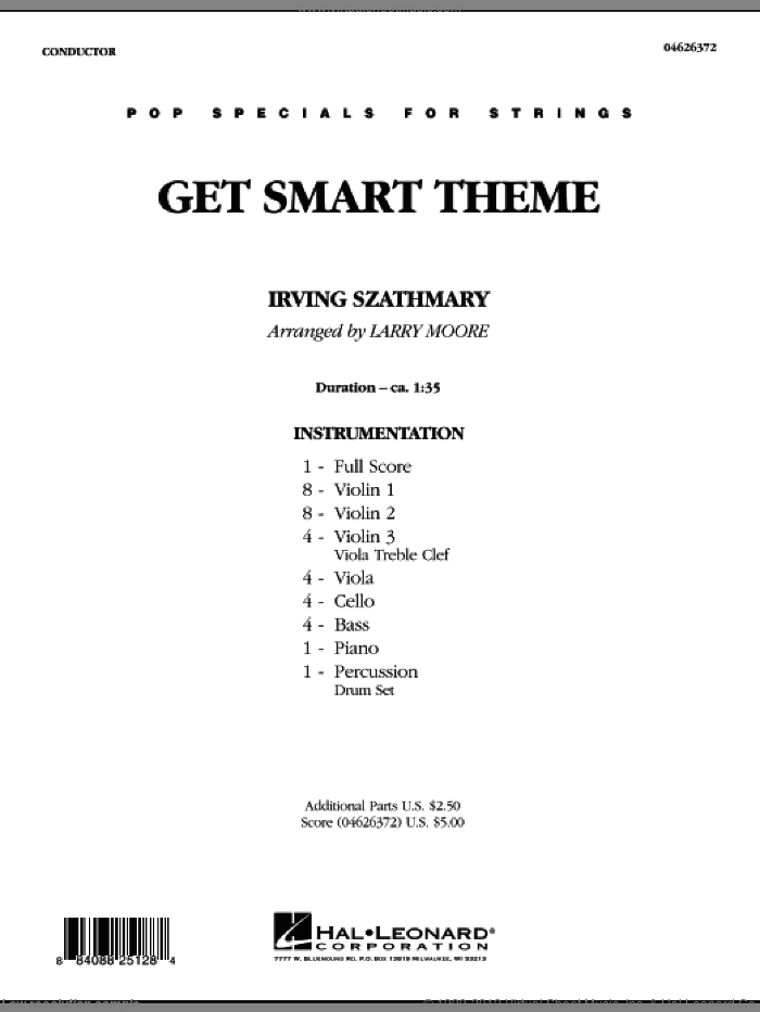 Get Smart Theme (COMPLETE) sheet music for orchestra by Larry Moore, intermediate skill level