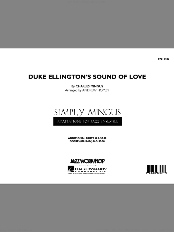 Duke Ellington's Sound of Love (COMPLETE) sheet music for jazz band by Charles Mingus and Andrew Homzy, intermediate skill level