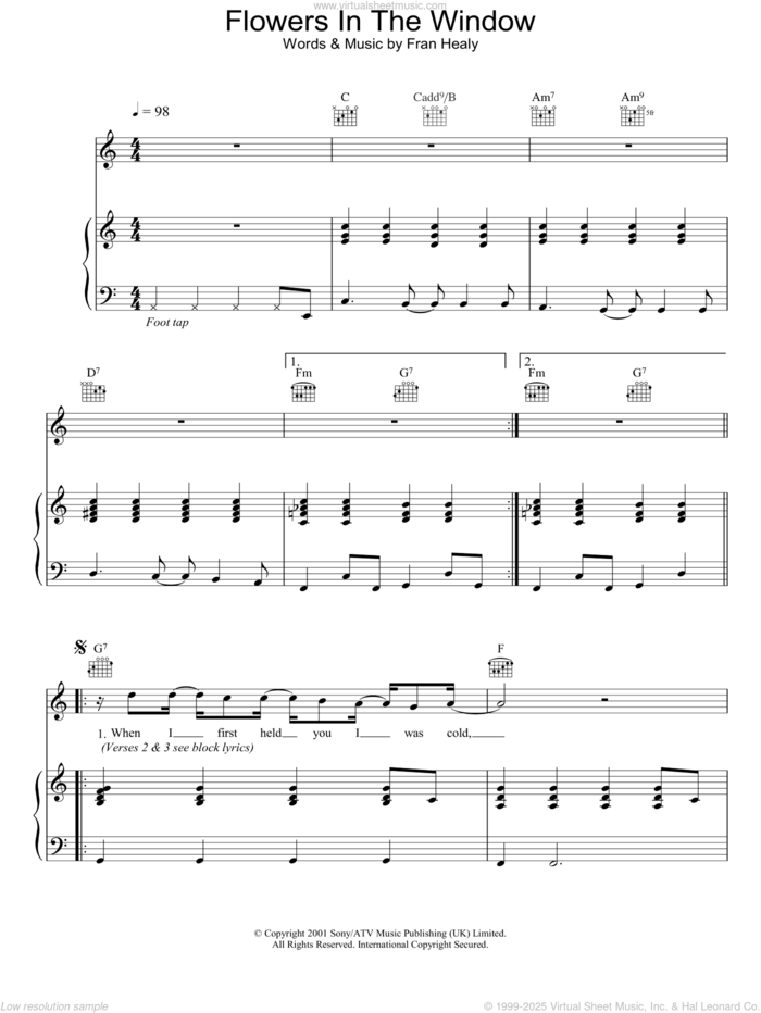 Flowers In The Window sheet music for voice, piano or guitar by Merle Travis, intermediate skill level