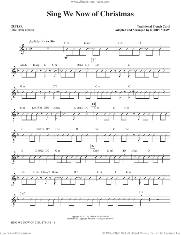Sing We Now of Christmas (arr. Kirby Shaw) (complete set of parts) sheet music for orchestra/band (Rhythm) by Kirby Shaw and Miscellaneous, intermediate skill level