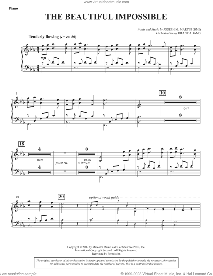 The Beautiful Impossible (COMPLETE) sheet music for orchestra/band (Orchestra) by Joseph M. Martin, intermediate skill level