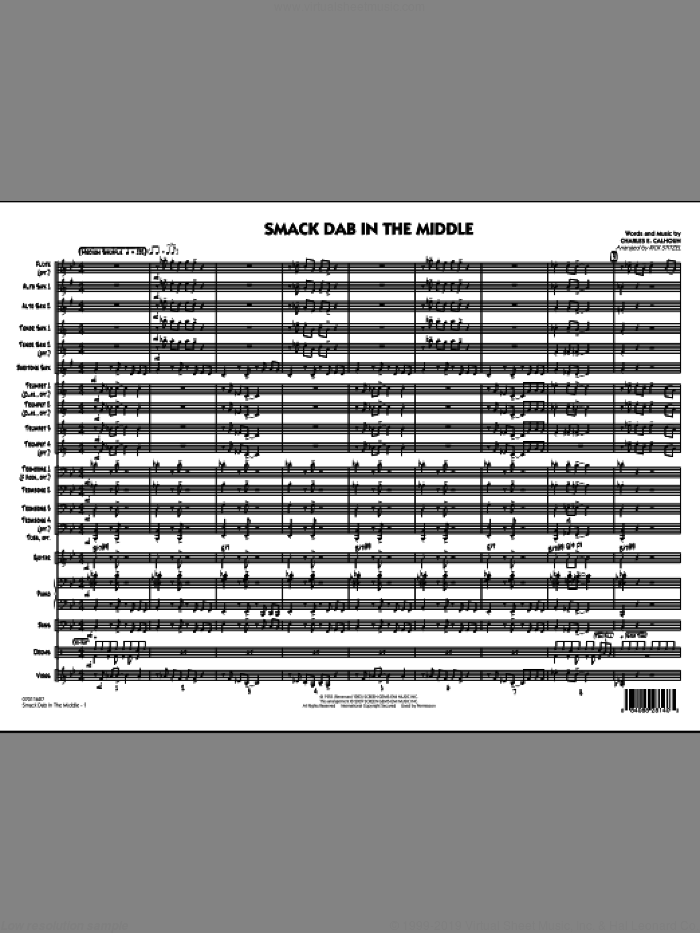 Smack Dab In The Middle (COMPLETE) sheet music for jazz band by Rick Stitzel and Charles Calhoun, intermediate skill level