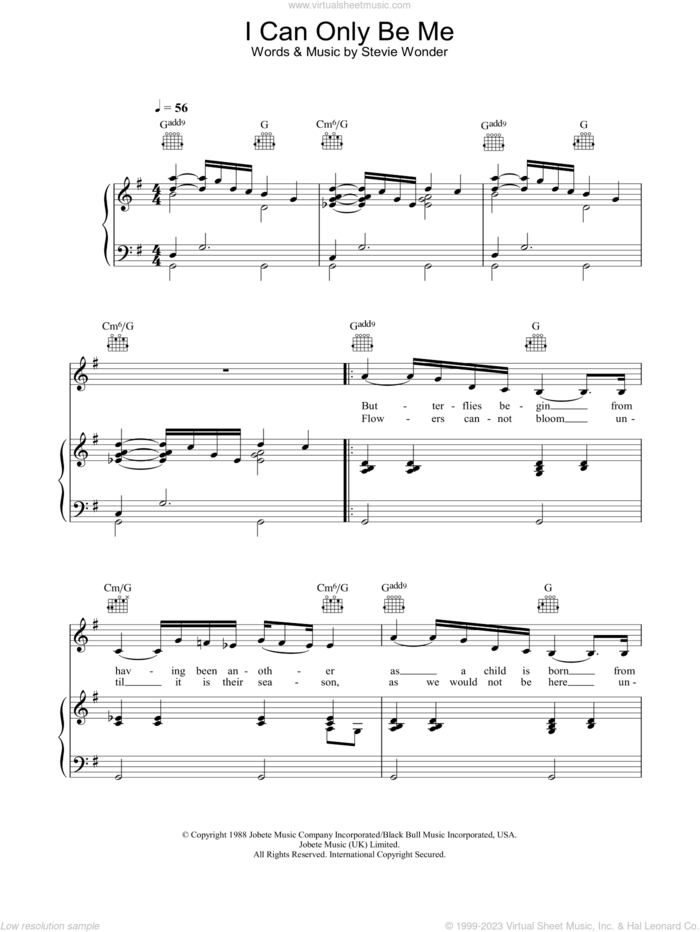 I Can Only Be Me sheet music for voice, piano or guitar by Eva Cassidy, intermediate skill level