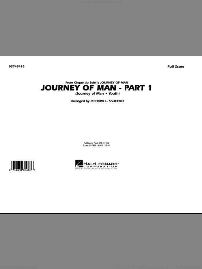 Journey of Man - Part 1 (Journey of Man: Youth) (COMPLETE) sheet music for marching band by Richard L. Saucedo, Benoit Jutras, Keith Melton and Sandra Botnen, intermediate skill level