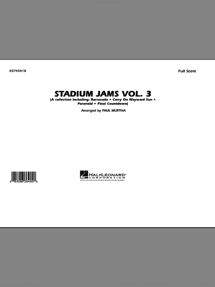Stadium Jams - Volume 3 (COMPLETE) sheet music for marching band by Paul Murtha, intermediate skill level