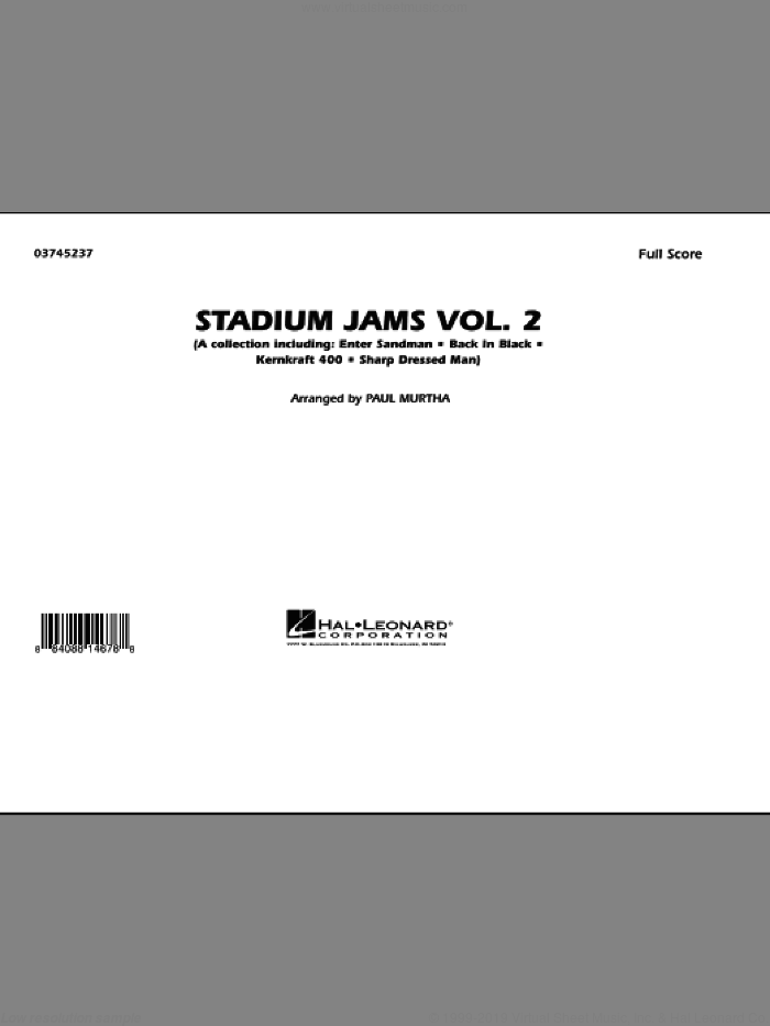 Stadium Jams, vol. 2 sheet music for marching band (full score) by Paul Murtha, intermediate skill level