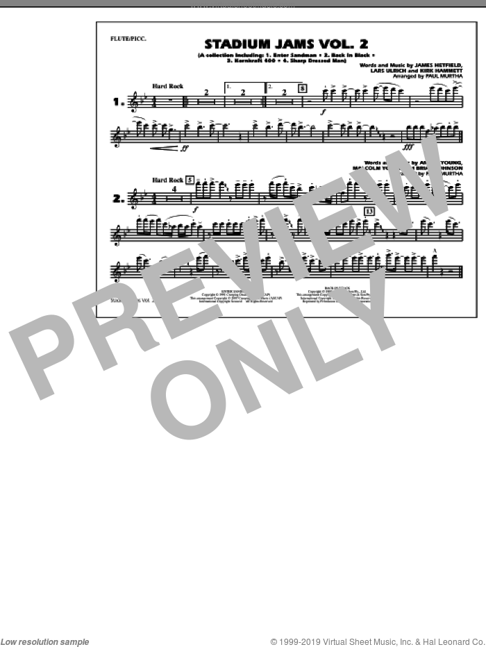 Stadium Jams, vol. 2 sheet music for marching band (flute/piccolo) by Paul Murtha, intermediate skill level