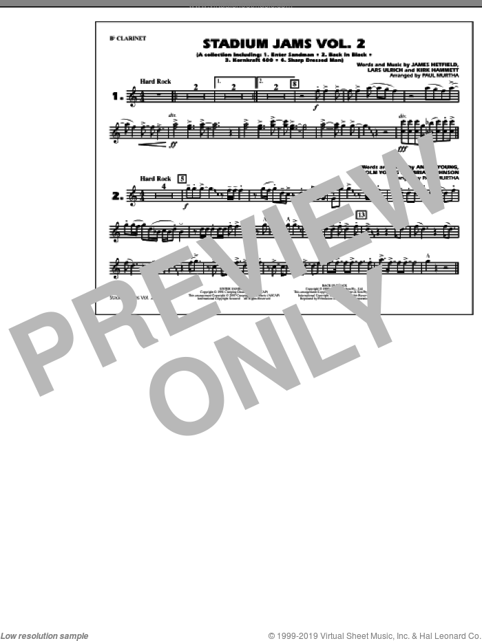 Stadium Jams, vol. 2 sheet music for marching band (Bb clarinet) by Paul Murtha, intermediate skill level