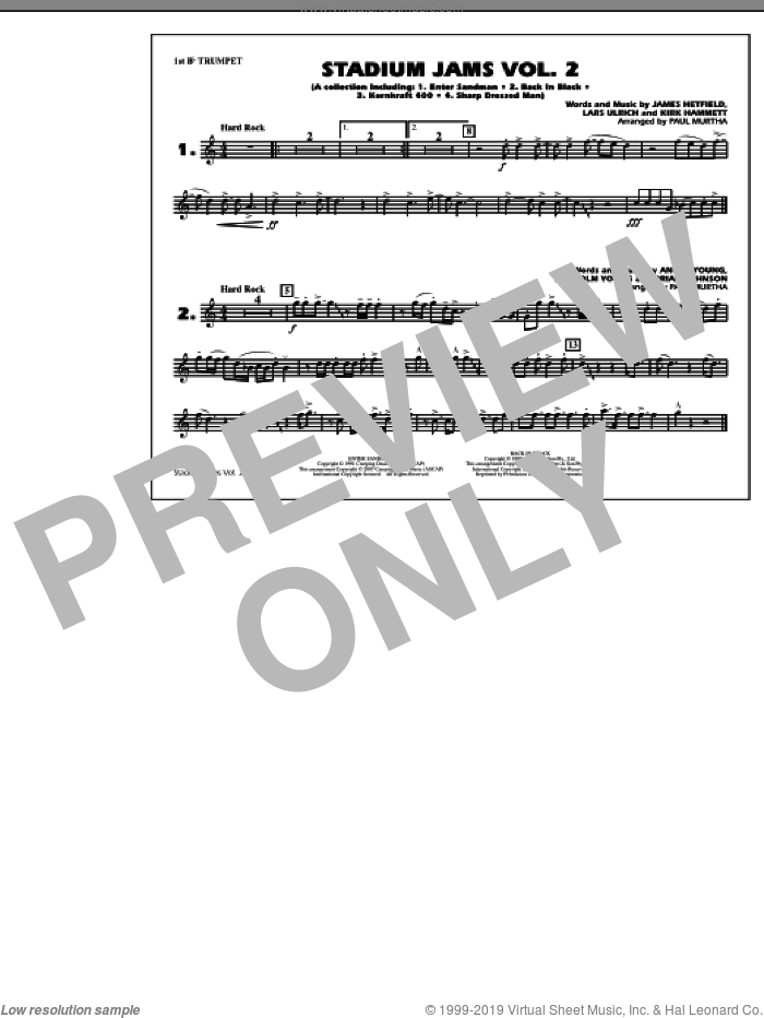 Stadium Jams, vol. 2 sheet music for marching band (1st Bb trumpet) by Paul Murtha, intermediate skill level