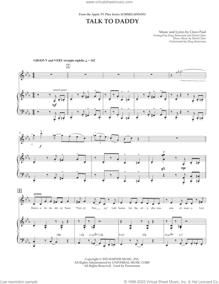 Talk To Daddy (from Schmigadoon! Season 2) sheet music for voice and piano by Cinco Paul, intermediate skill level