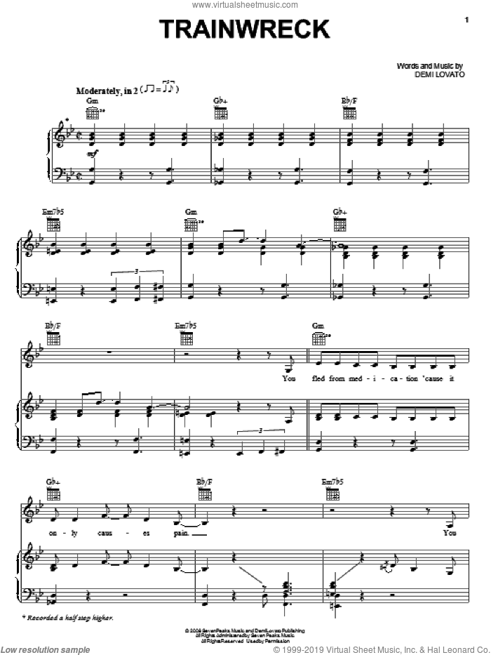 Download Demi Lovato 'Two Pieces' Sheet Music, Chords & Lyrics