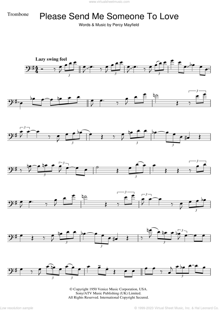 Please Send Me Someone To Love sheet music for voice, piano or guitar by Percy Mayfield, intermediate skill level