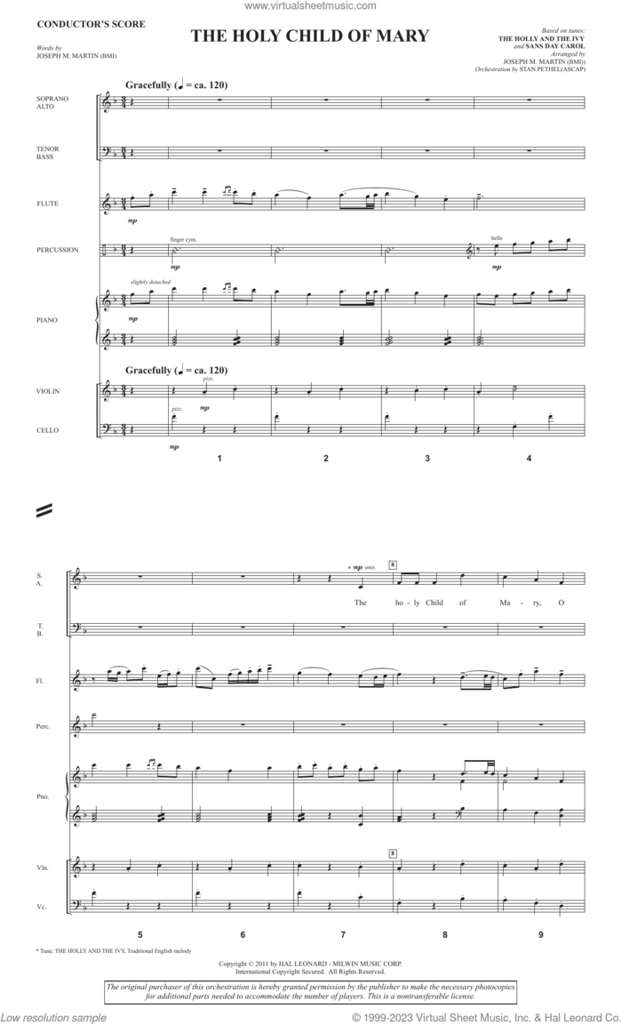 The Holy Child of Mary (Consort) (COMPLETE) sheet music for orchestra/band (Consort) by Joseph M. Martin, intermediate skill level
