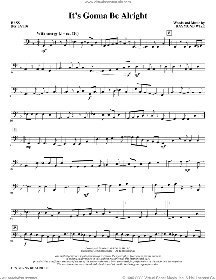 It's Gonna Be Alright (complete set of parts) sheet music for orchestra/band (Rhythm) by Raymond Wise, intermediate skill level