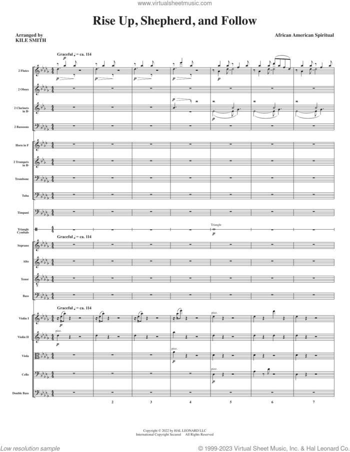 Rise Up, Shepherd, And Follow (arr. Kile Smith) (COMPLETE) sheet music for orchestra/band (Orchestra) by Kile Smith and Miscellaneous, intermediate skill level