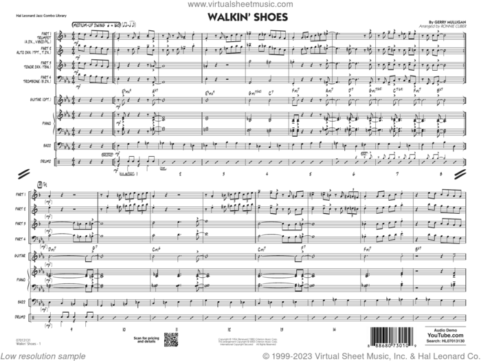 Walkin' Shoes (arr. Ronnie Cuber) (COMPLETE) sheet music for jazz band by Gerry Mulligan and Ronnie Cuber, intermediate skill level