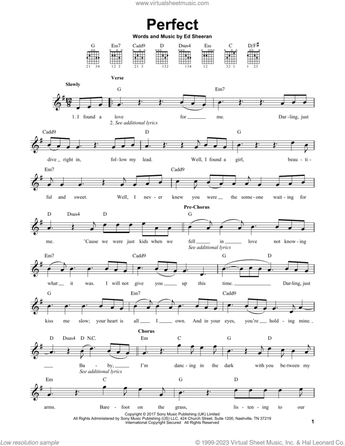 Perfect sheet music for guitar solo (chords) by Ed Sheeran, easy guitar (chords)