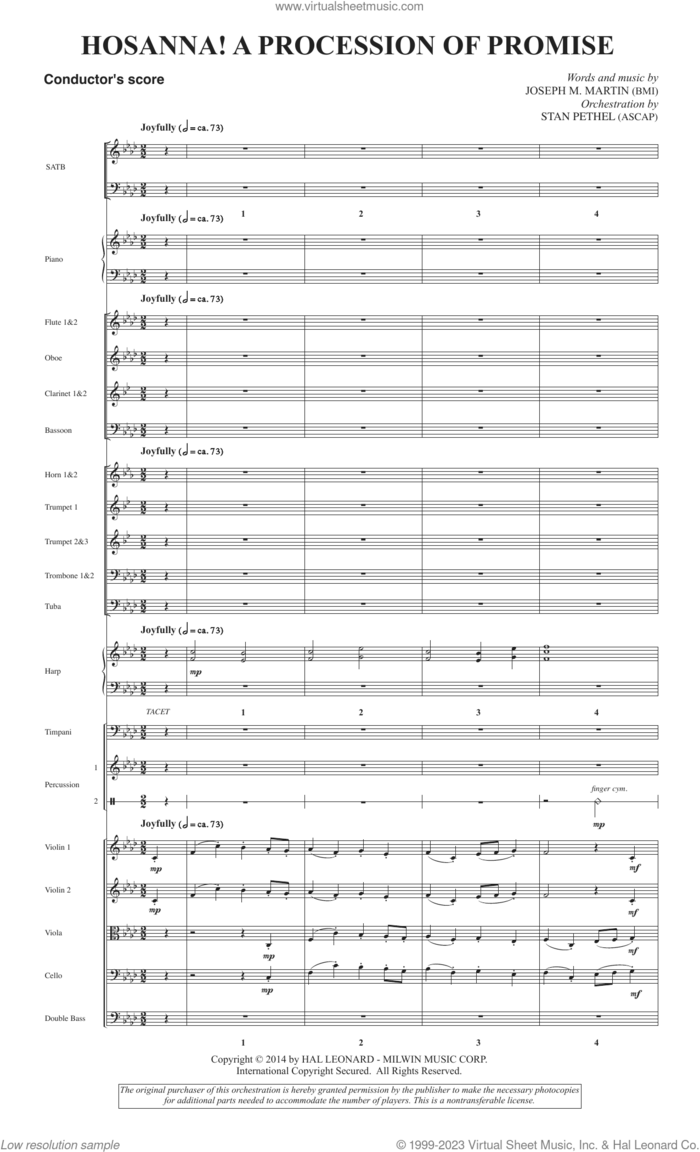 Hosanna! A Procession Of Promise (from 'Sanctuary') (Full Orchestra) (COMPLETE) sheet music for orchestra/band (Orchestra) by Joseph M. Martin, intermediate skill level