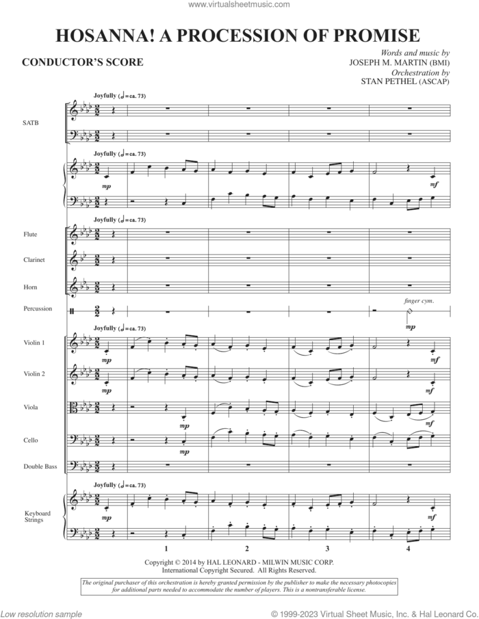 Hosanna! A Procession Of Promise (from 'Sanctuary') (Consort) (COMPLETE) sheet music for orchestra/band (Consort) by Joseph M. Martin, intermediate skill level