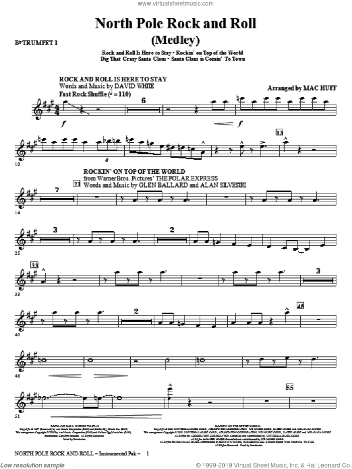 North Pole Rock And Roll (Medley) (complete set of parts) sheet music for orchestra/band by Mac Huff, intermediate skill level