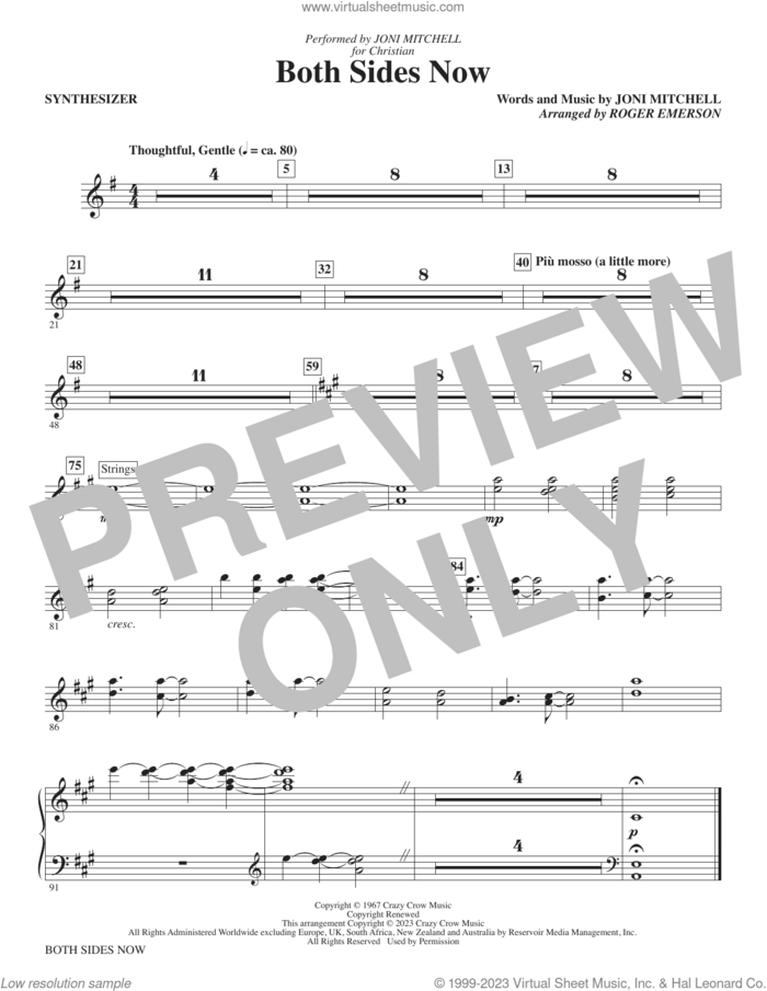 Both Sides Now (arr. Roger Emerson) (complete set of parts) sheet music for orchestra/band (Rhythm) by Joni Mitchell and Roger Emerson, intermediate skill level