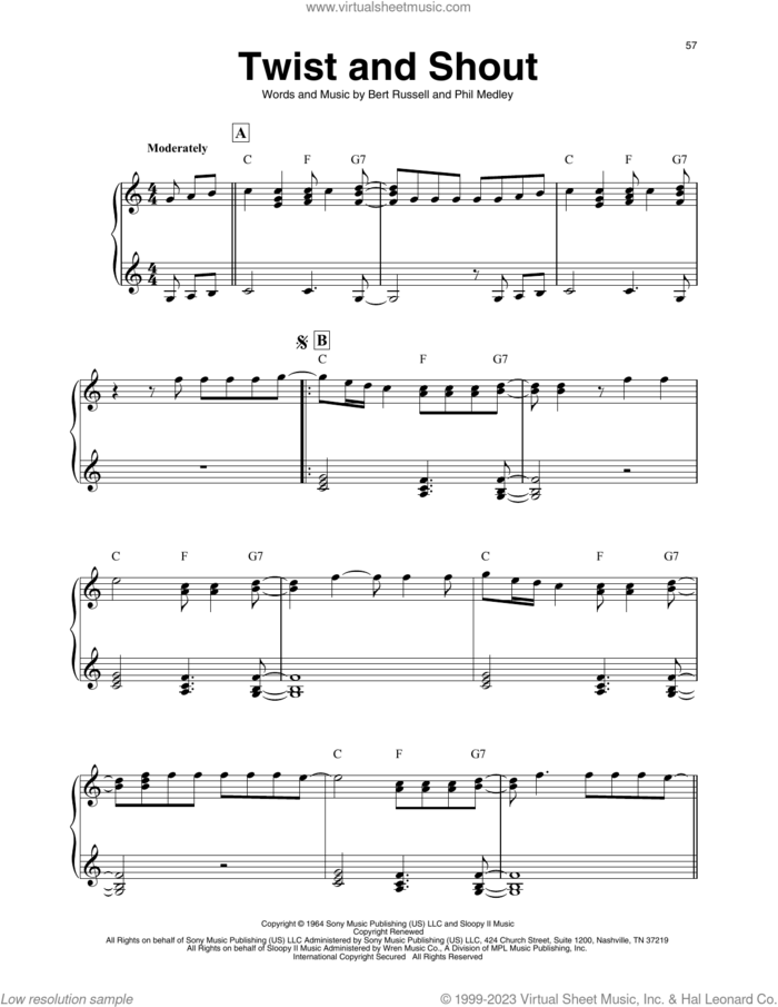 Twist And Shout (arr. Maeve Gilchrist) sheet music for harp solo by The Beatles, Maeve Gilchrist, The Isley Brothers, Bert Russell and Phil Medley, intermediate skill level