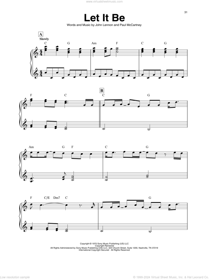 Let It Be (arr. Maeve Gilchrist) sheet music for harp solo by The Beatles, Maeve Gilchrist, John Lennon and Paul McCartney, intermediate skill level