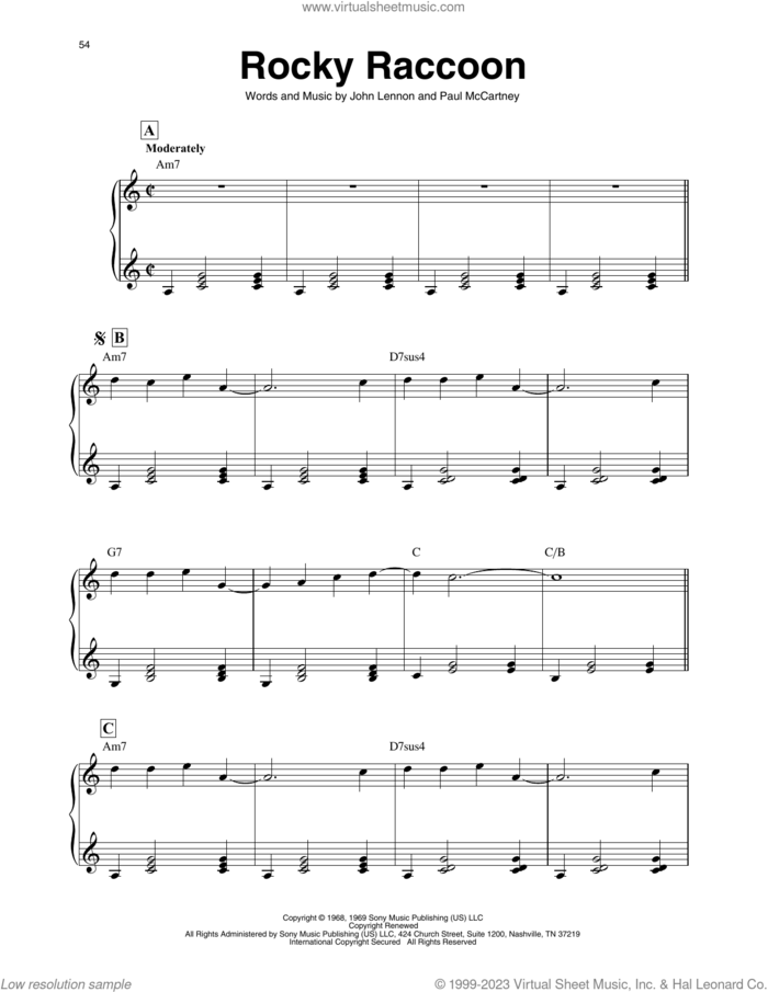 Rocky Raccoon (arr. Maeve Gilchrist) sheet music for harp solo by The Beatles, Maeve Gilchrist, John Lennon and Paul McCartney, intermediate skill level
