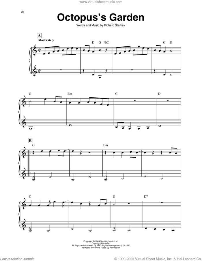 Octopus's Garden (arr. Maeve Gilchrist) sheet music for harp solo by The Beatles, Maeve Gilchrist and Richard Starkey, intermediate skill level