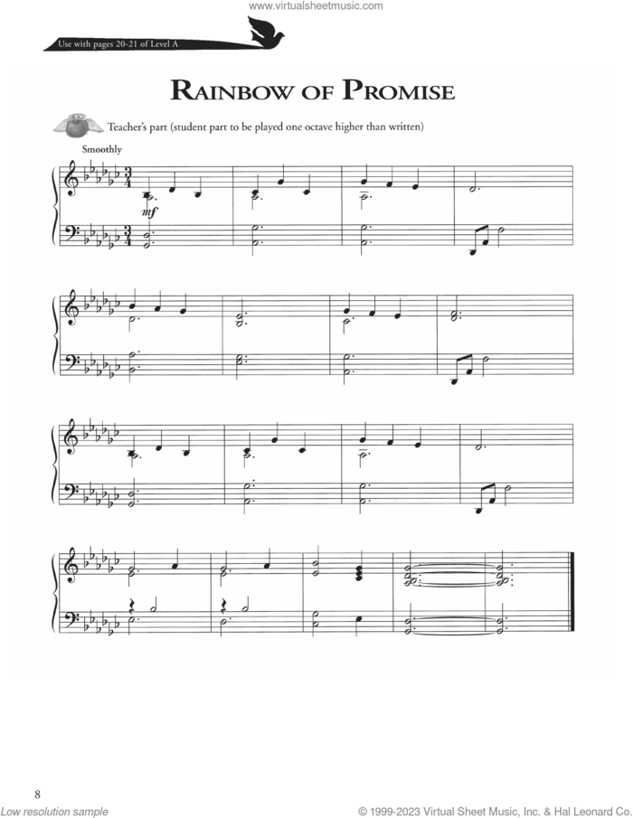 Rainbow Of Promise sheet music for piano solo (method) by Joseph Martin, David Angerman and Mark Hayes, David Angerman, Joseph M. Martin and Mark Hayes, beginner piano (method)