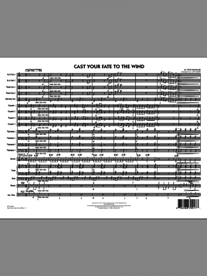 Cast Your Fate to the Wind (COMPLETE) sheet music for jazz band by Vince Guaraldi and John Berry, intermediate skill level
