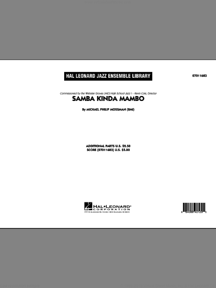 Samba Kinda Mambo (COMPLETE) sheet music for jazz band by Michael Philip Mossman, intermediate skill level