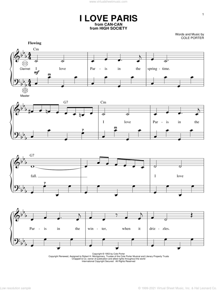 I Love Paris (arr. Gary Meisner) sheet music for accordion by Gary Meisner and Cole Porter, intermediate skill level
