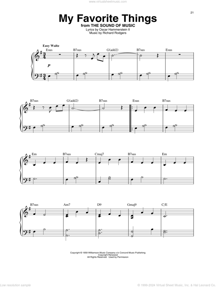 My Favorite Things (arr. Maeve Gilchrist) sheet music for harp solo