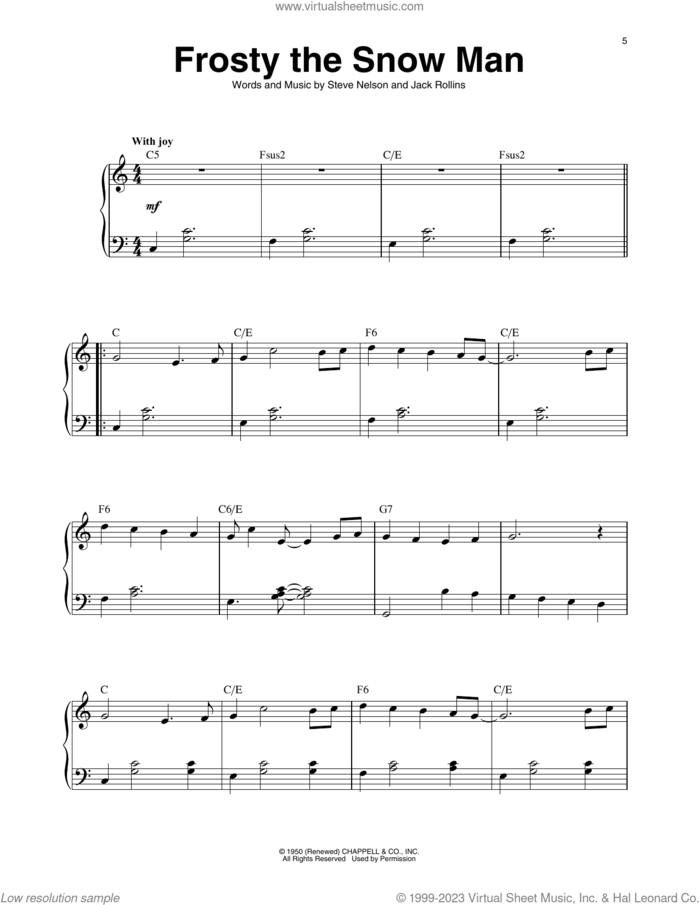 Frosty The Snow Man (arr. Maeve Gilchrist) sheet music for harp solo by Gene Autry, Maeve Gilchrist, Jack Rollins and Steve Nelson, intermediate skill level
