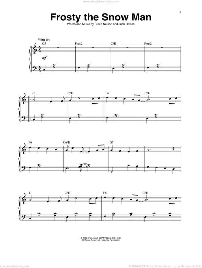 Frosty The Snow Man (arr. Maeve Gilchrist) sheet music for harp solo by Gene Autry, Maeve Gilchrist, Jack Rollins and Steve Nelson, intermediate skill level