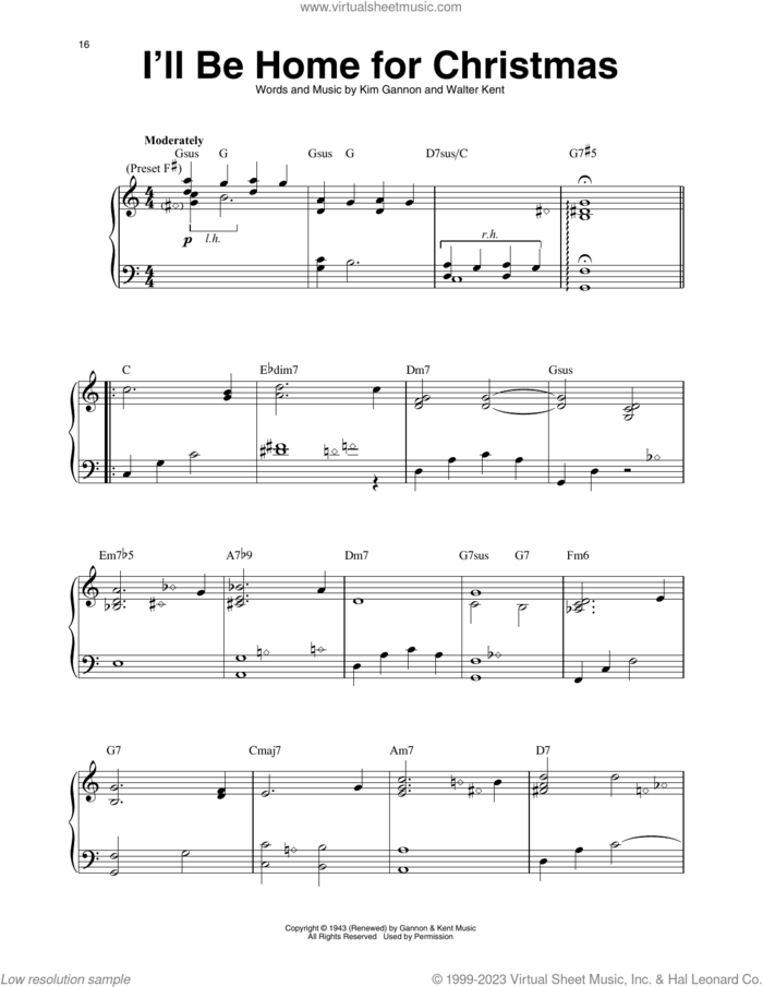 I'll Be Home For Christmas (arr. Maeve Gilchrist) sheet music for harp solo by Bing Crosby, Maeve Gilchrist, Kim Gannon and Walter Kent, intermediate skill level