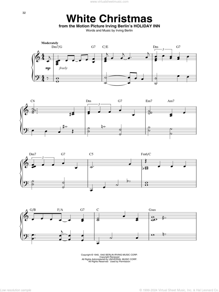 White Christmas (arr. Maeve Gilchrist) sheet music for harp solo by Bing Crosby, Maeve Gilchrist and Irving Berlin, intermediate skill level