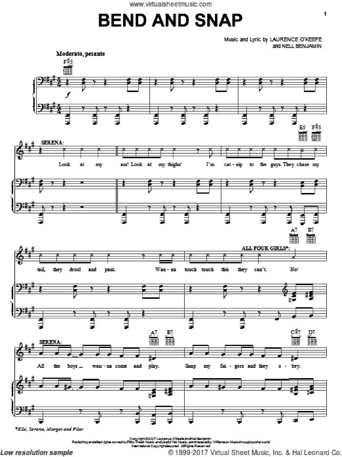 Broadway Selections from Legally Blonde (complete set of parts) sheet music for voice, piano or guitar by Legally Blonde The Musical and Nell Benjamin, intermediate skill level