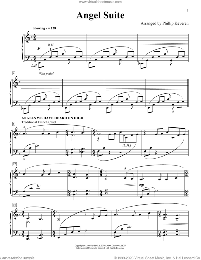Angel Suite (arr. Phillip Keveren) sheet music for piano solo by Felix Mendelssohn-Bartholdy, Phillip Keveren, Henry T. Smart and Miscellaneous, intermediate skill level