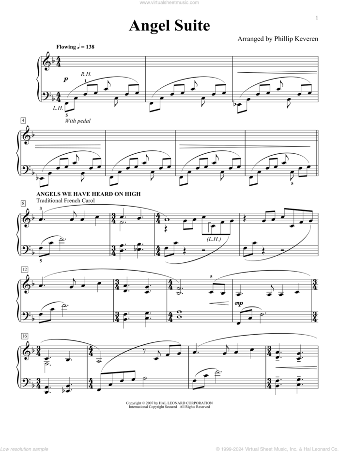 Angel Suite (arr. Phillip Keveren) sheet music for piano solo by Felix Mendelssohn-Bartholdy, Phillip Keveren, Henry T. Smart and Miscellaneous, intermediate skill level