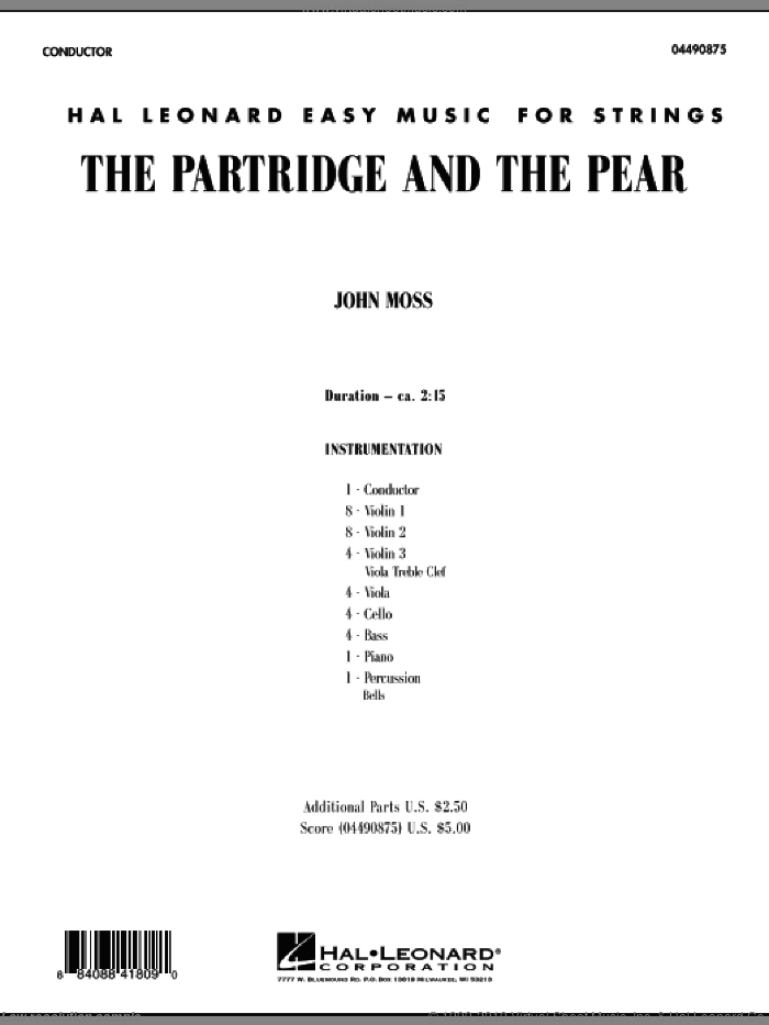 The Partridge and the Pear (COMPLETE) sheet music for orchestra by John Moss, intermediate skill level
